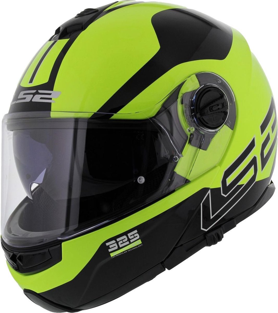 LS2 FF325 Strobe Zone systeemhelm - Motorhelm - Fluor geel - Maat S