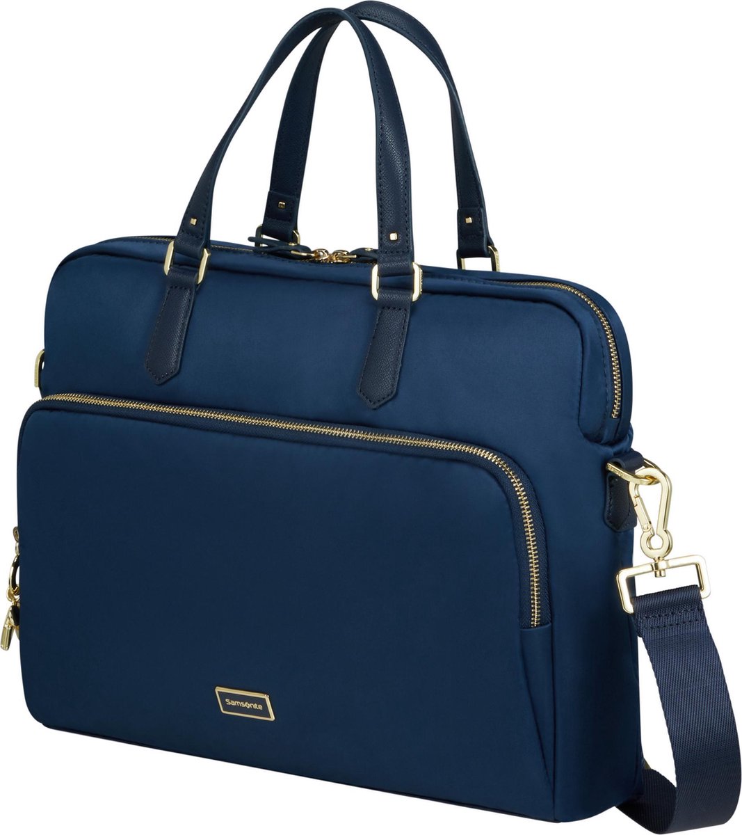"Samsonite Laptopschoudertas - Karissa Biz 2.0 Bailhandle 15.6"" Midnight Blue"