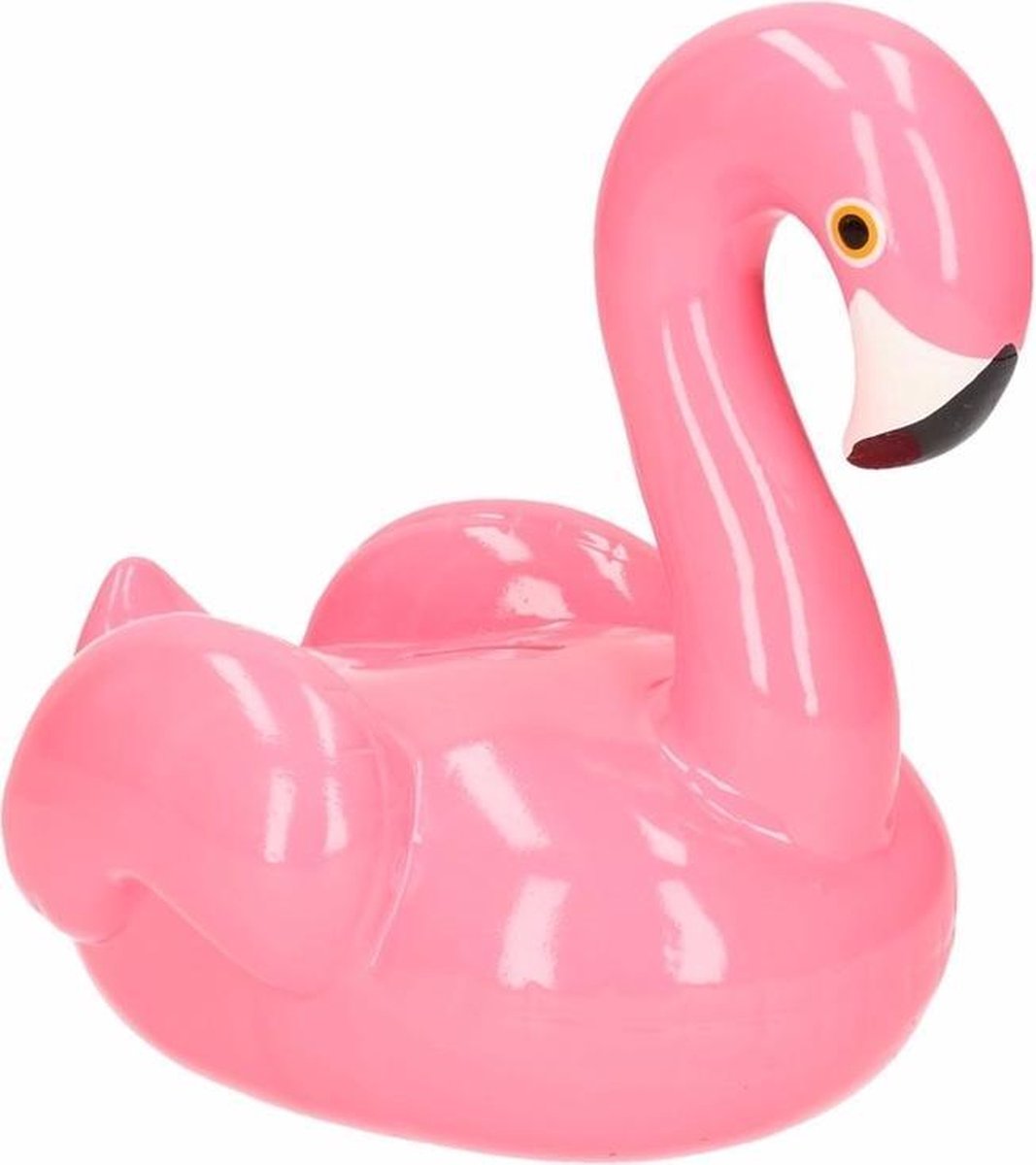 Flamingo spaarpot lichtroze 19 cm