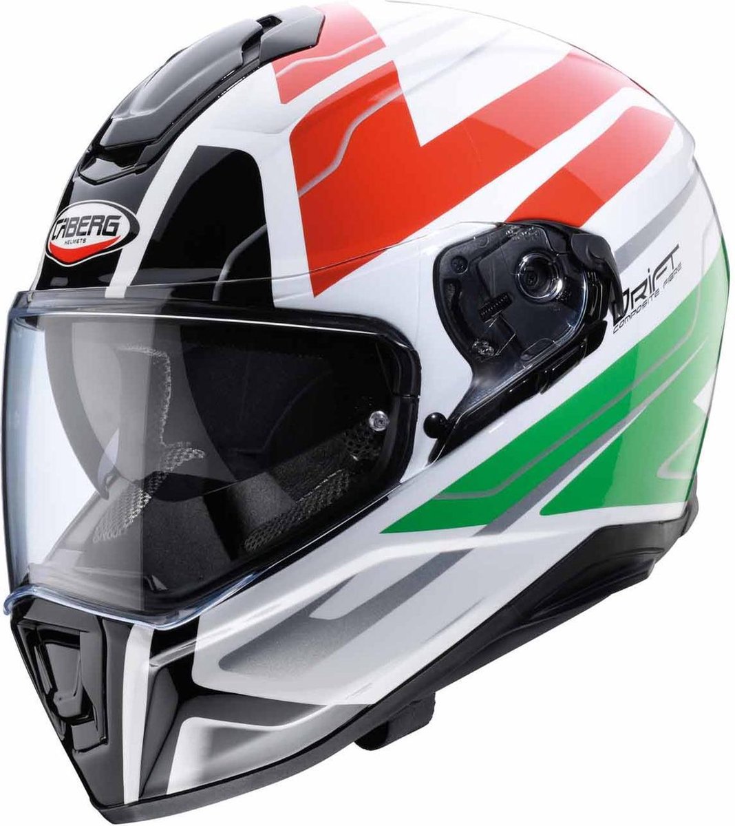 Caberg Drift Shadow Italia Design Helm Rood Wit Groen