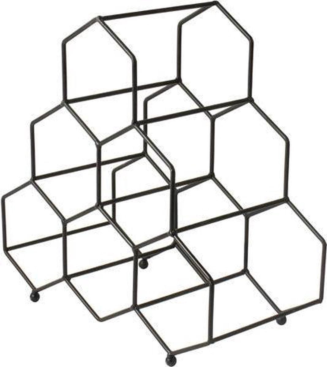 Gusta Wijnrek Metaal Grijs - 33x16x33cm