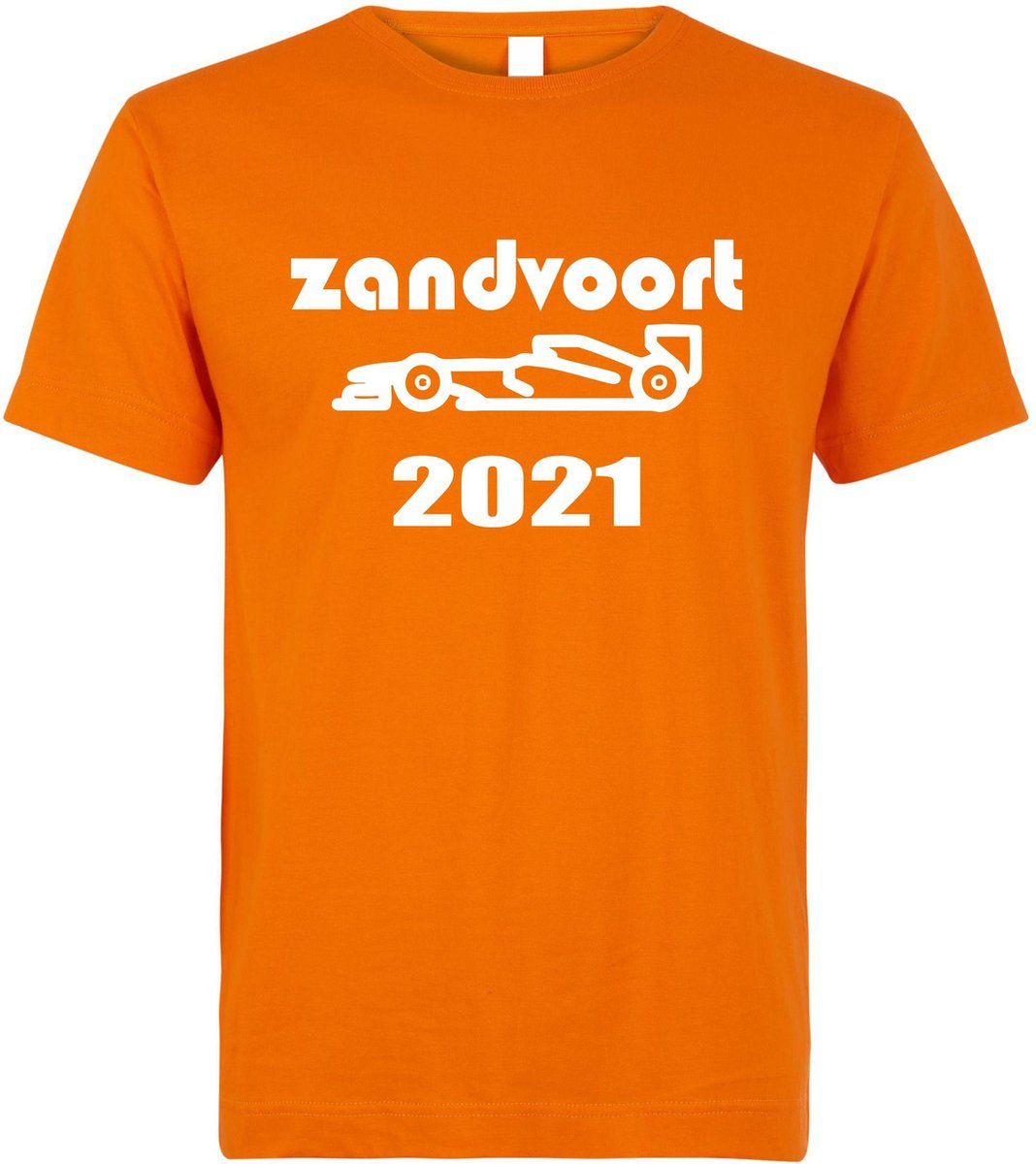T-shirt oranje Zandvoort 2021 raceauto | race supporter fan shirt | Grand Prix circuit Zandvoort | Formule 1 fan | Max Verstappen / Red Bull racing supporter | racing souvenir | maat 4XL