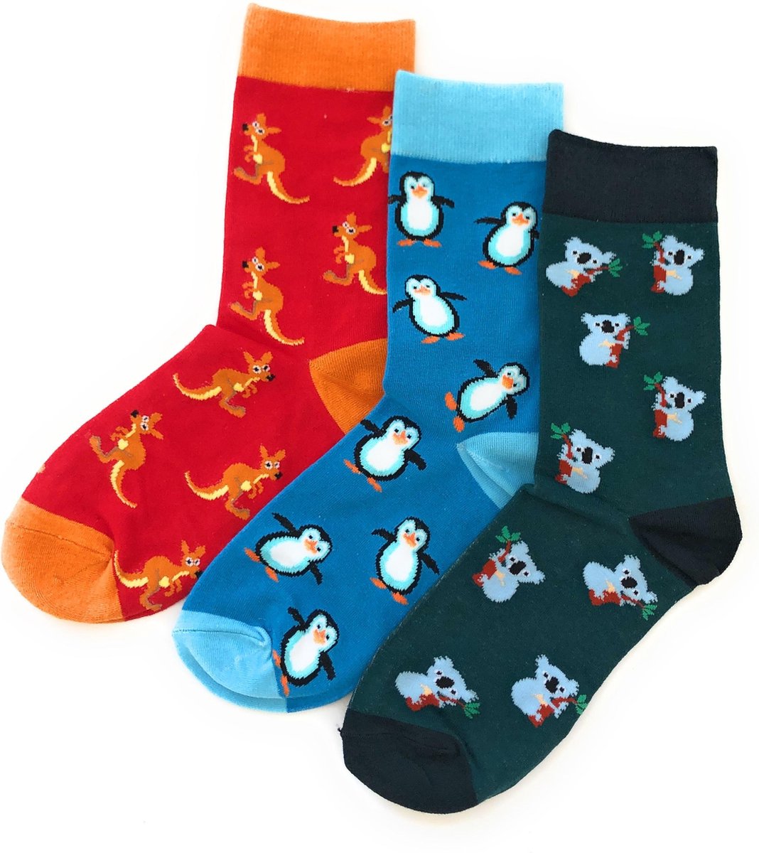 Hipperboo® - 3 paar - One Size (38-44) - Dierenbende - Casual Sokken