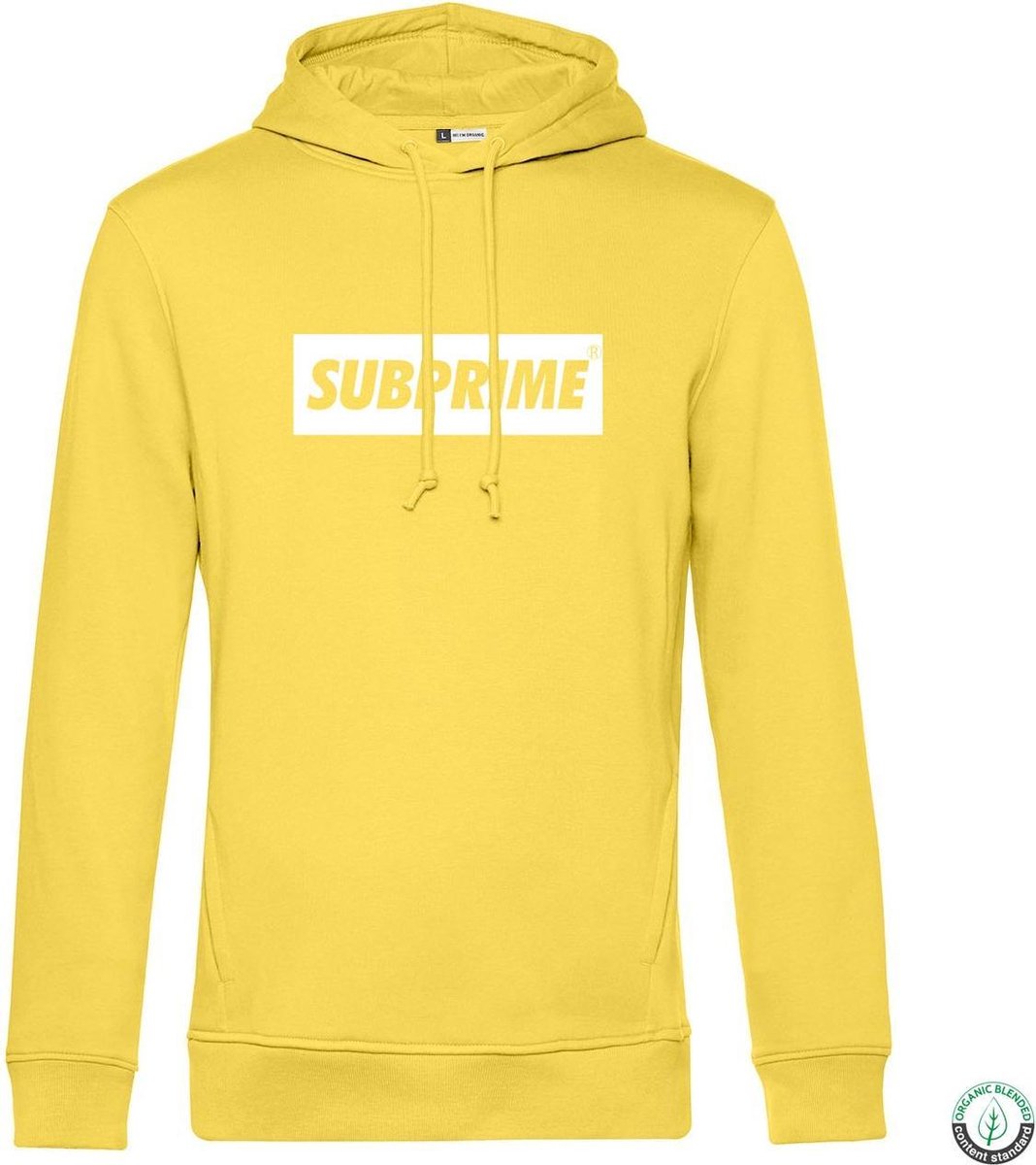 Subprime - Heren Hoodies Hoodie Block Geel - Geel - Maat XL