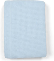 Damminga - Wiegdeken – Baby dekentje - Wafel - Katoenen - 75x100cm - Blauw