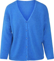 Cassis - Cardigan met hartvormige knoopjes - Bic blauw