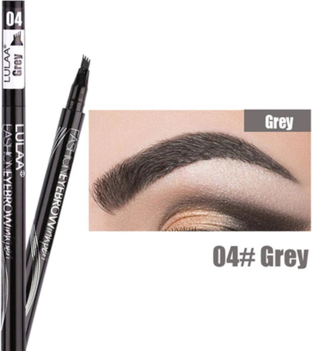 Lulaa Wenkbrauwpen - Watervast - Grijs - Eyebrow Tattoo Pen