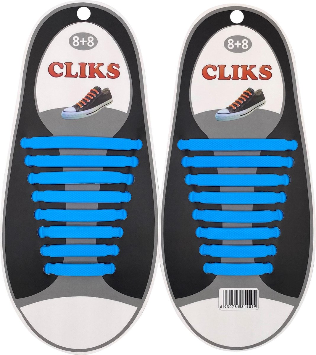 CLIKS elastische veters lichtblauw