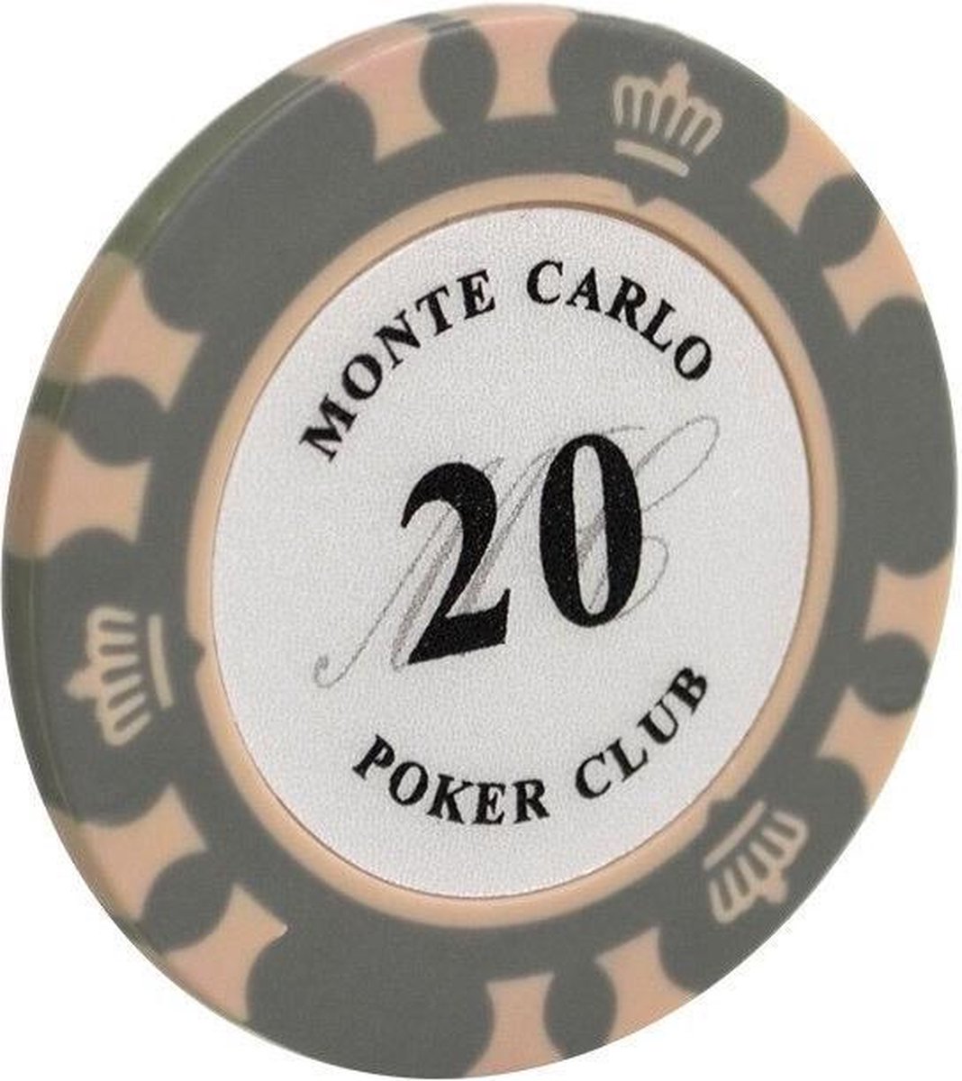 5 stuk Professionele Upscale Klei Casino Texas Poker Chips 14G waarde 20