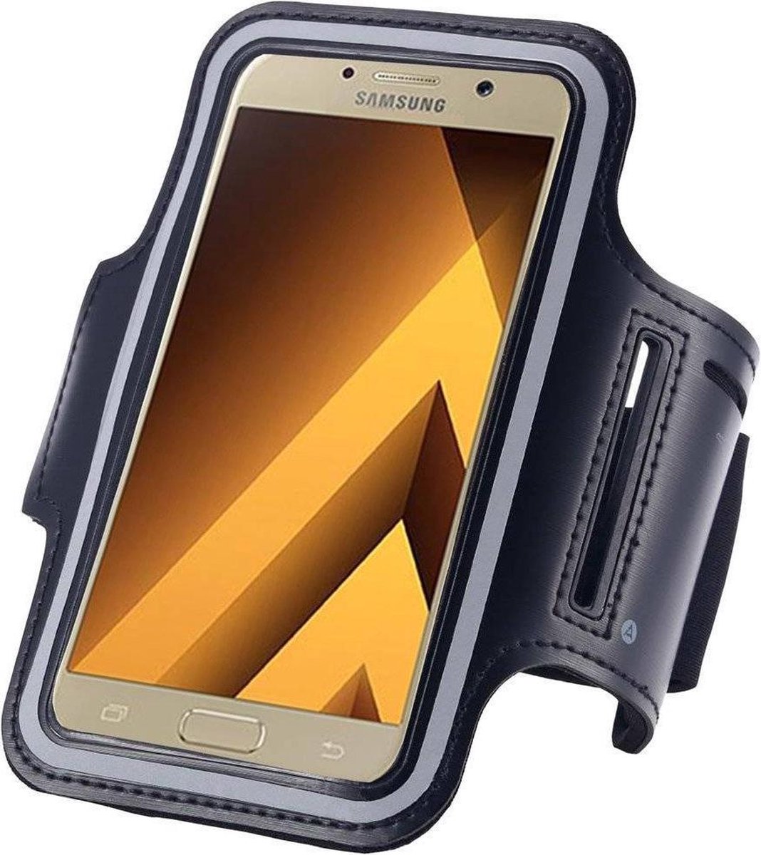 Zwart Sportarmband Hoesje Hardloopband Samsung Galaxy A5 2017