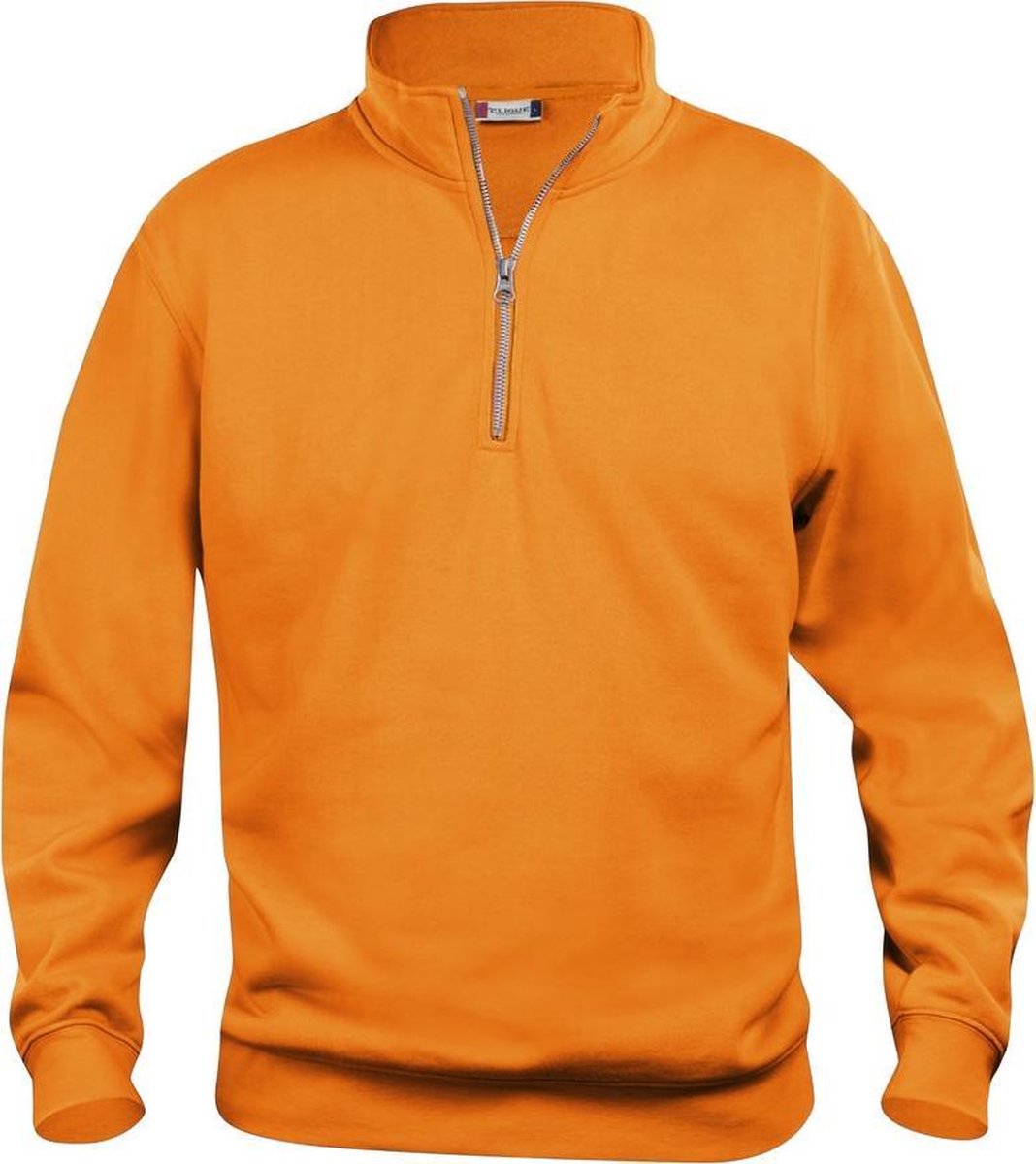 Clique Basic halfzip Signaaloranje maat M