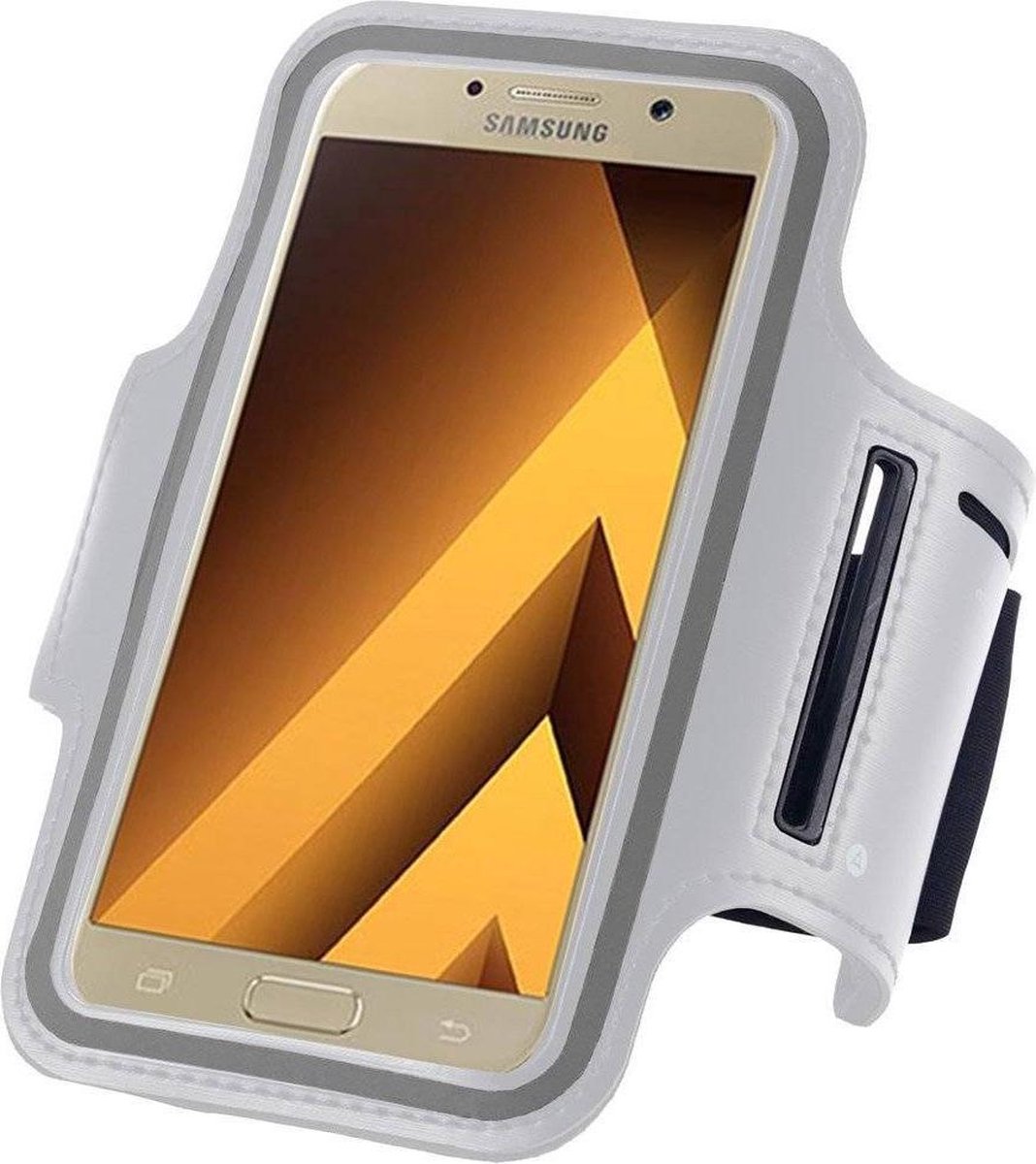 Wit Sportarmband Hoesje Hardloopband Samsung Galaxy A5 2017