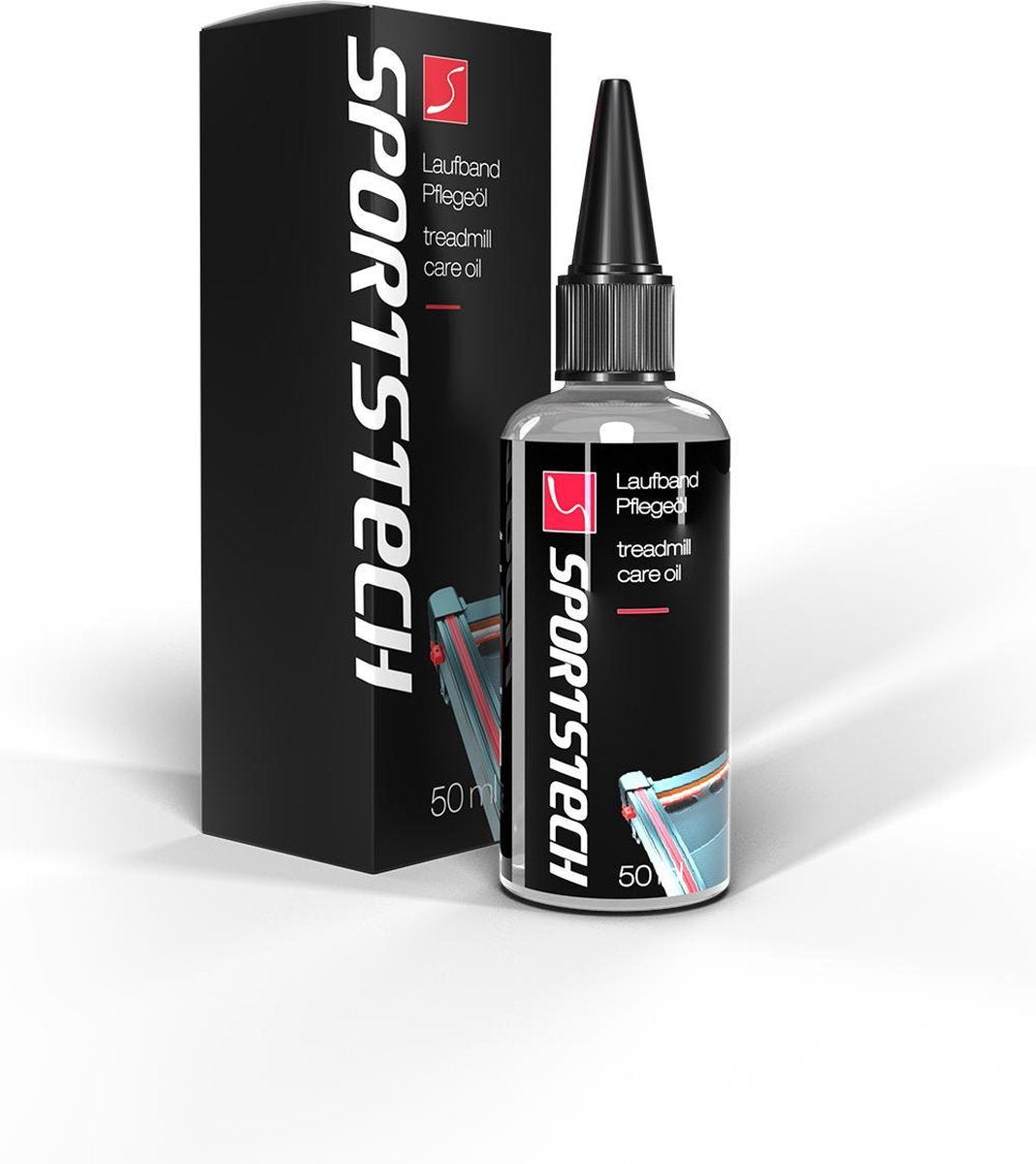Sportstech 50/100/250 ml siliconenolie + applicatie tube | Smeermiddel voor de loopband thuis en andere sportapparaten | Milieuvriendelijk silicone super smeermiddel | Top smeermiddel vetvrij & laat geen resten achter| PL50 | PL100 | PL250