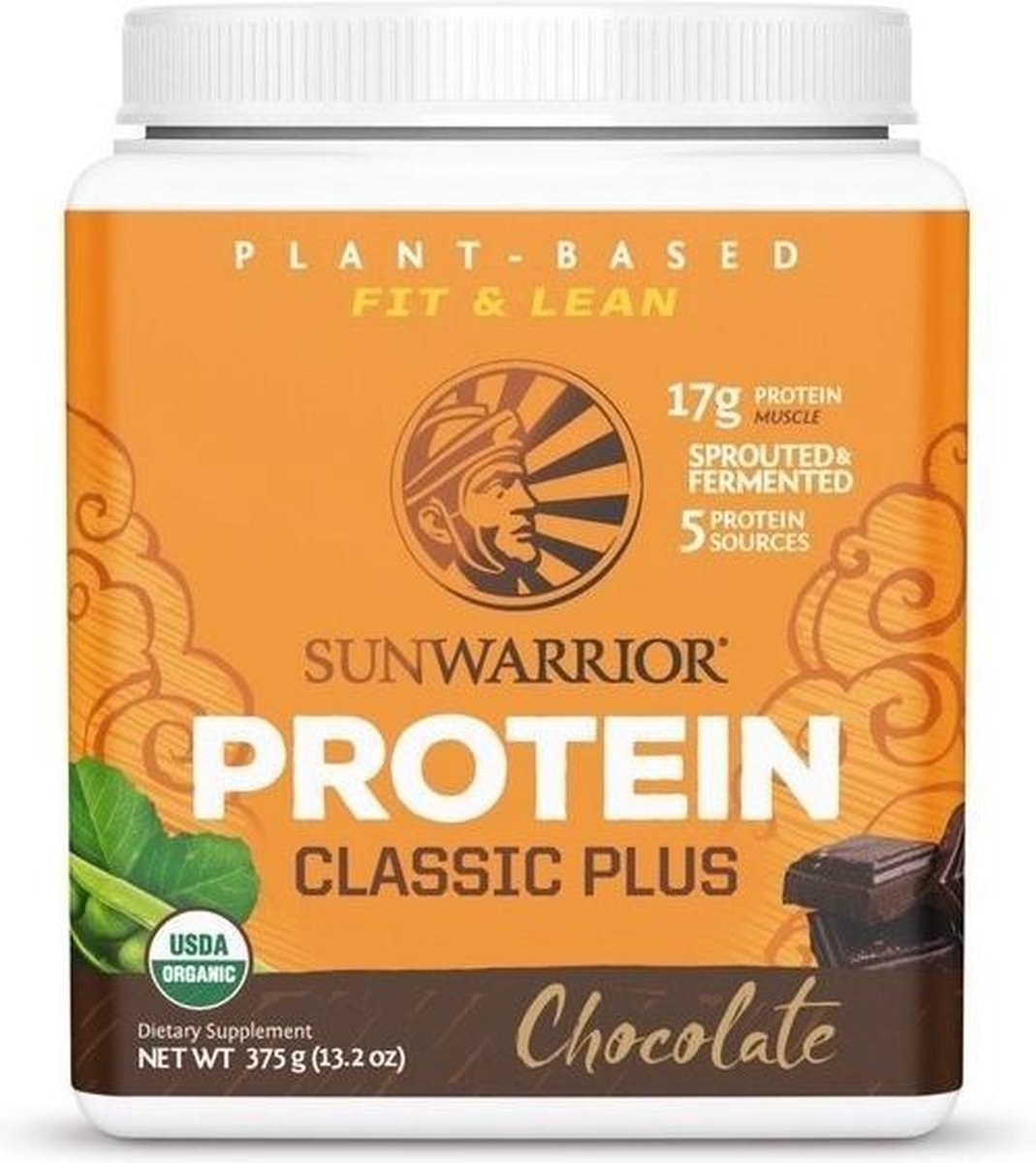 Sunwarrior Proteïne Classic Plus - Chocolade - 375 gram