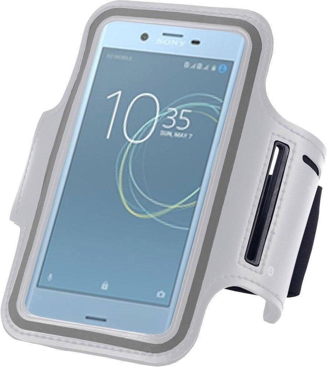 Sony Xperia XA1 Sportband Hardloop armband Wit