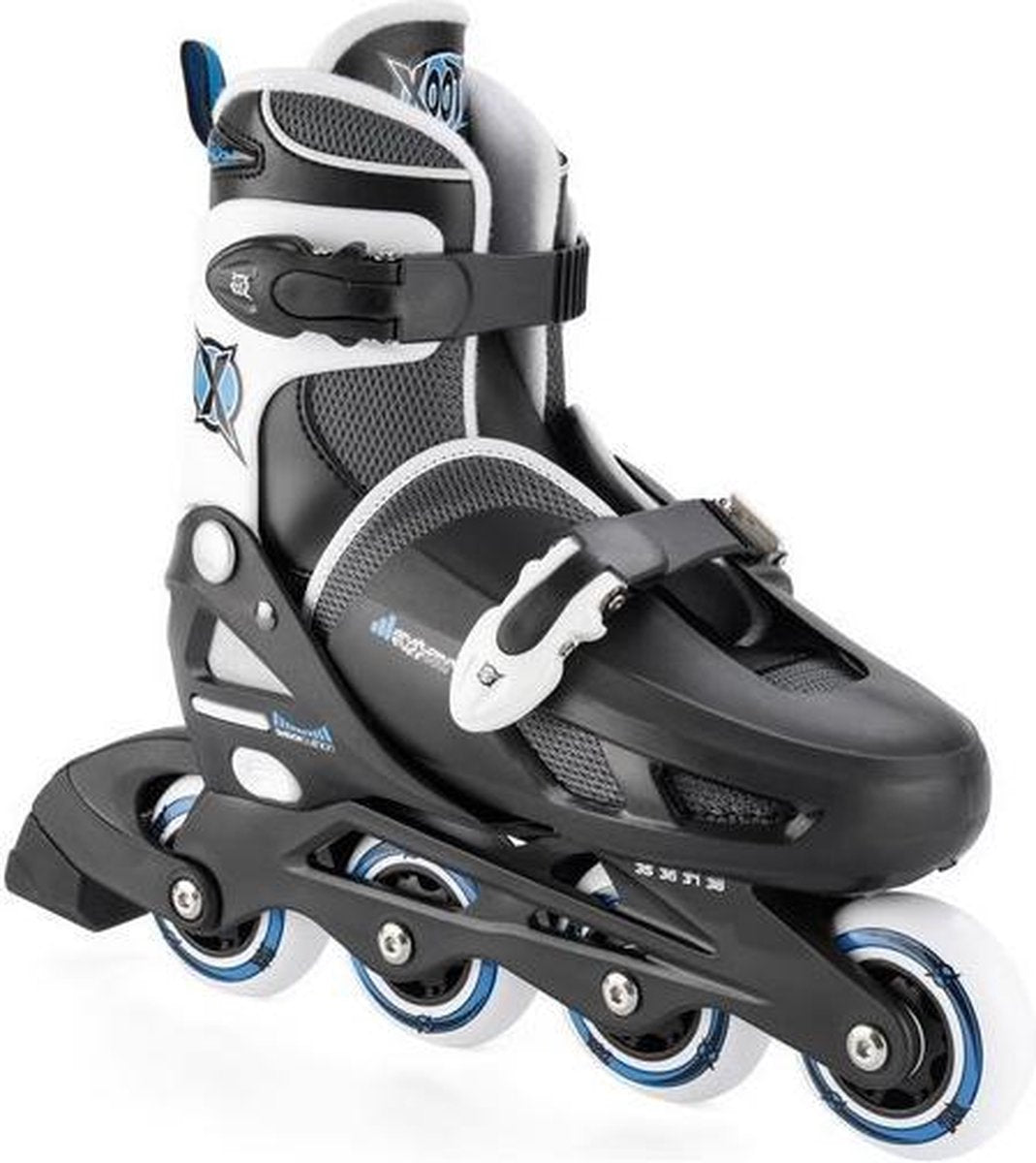 Xootz Inlineskates Quad Zwart/blauw Junior Maat 30-34