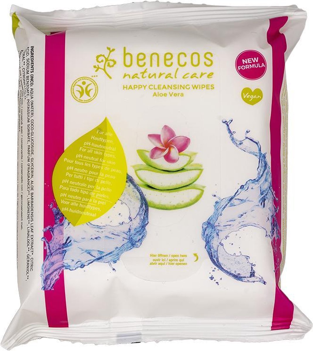 benecos 682313 gezichtsreinigingsdoekje 25 stuk(s) Vrouwen