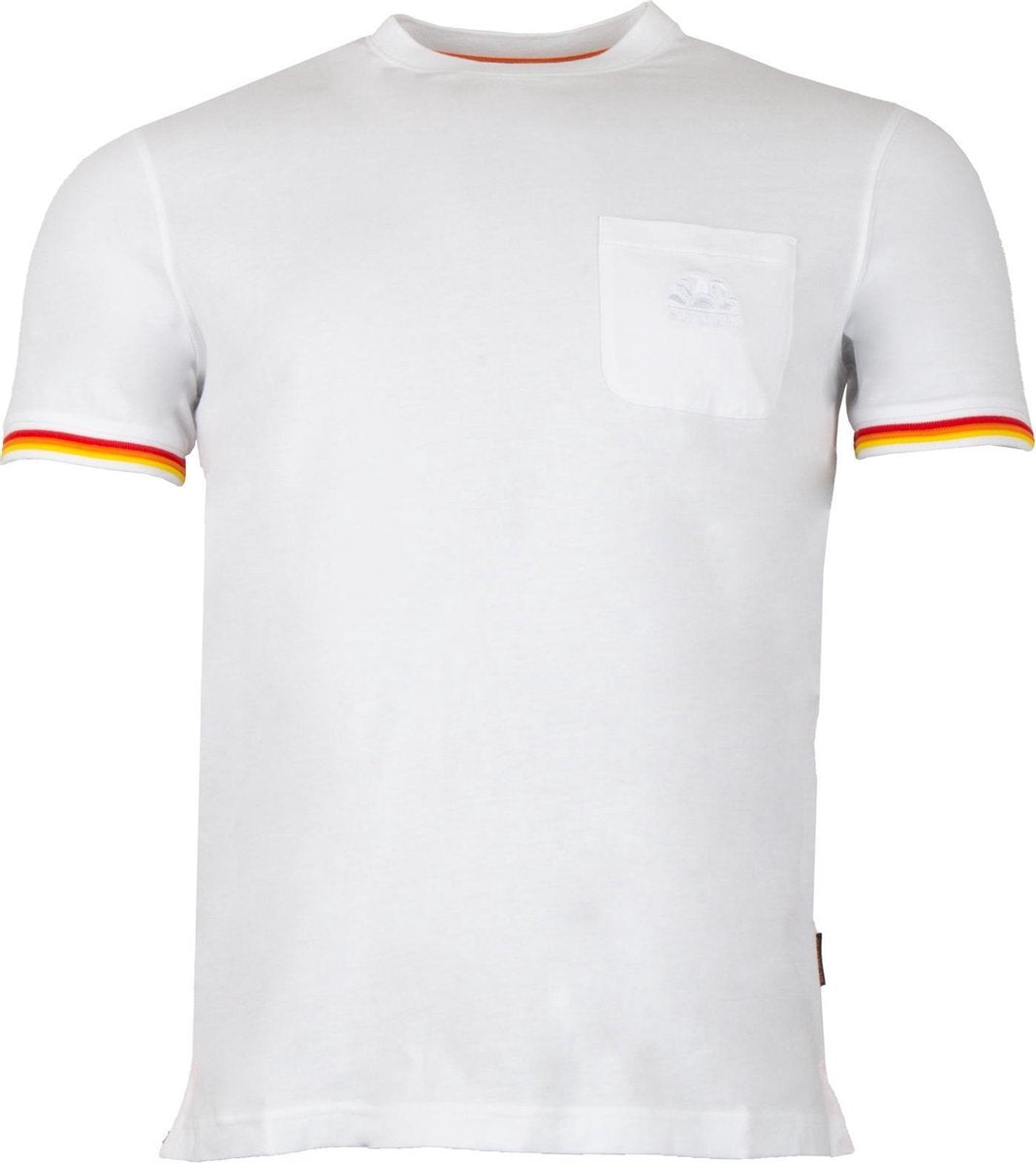 Sundek Finn T-shirt - Mannen - wit/rood/oranje