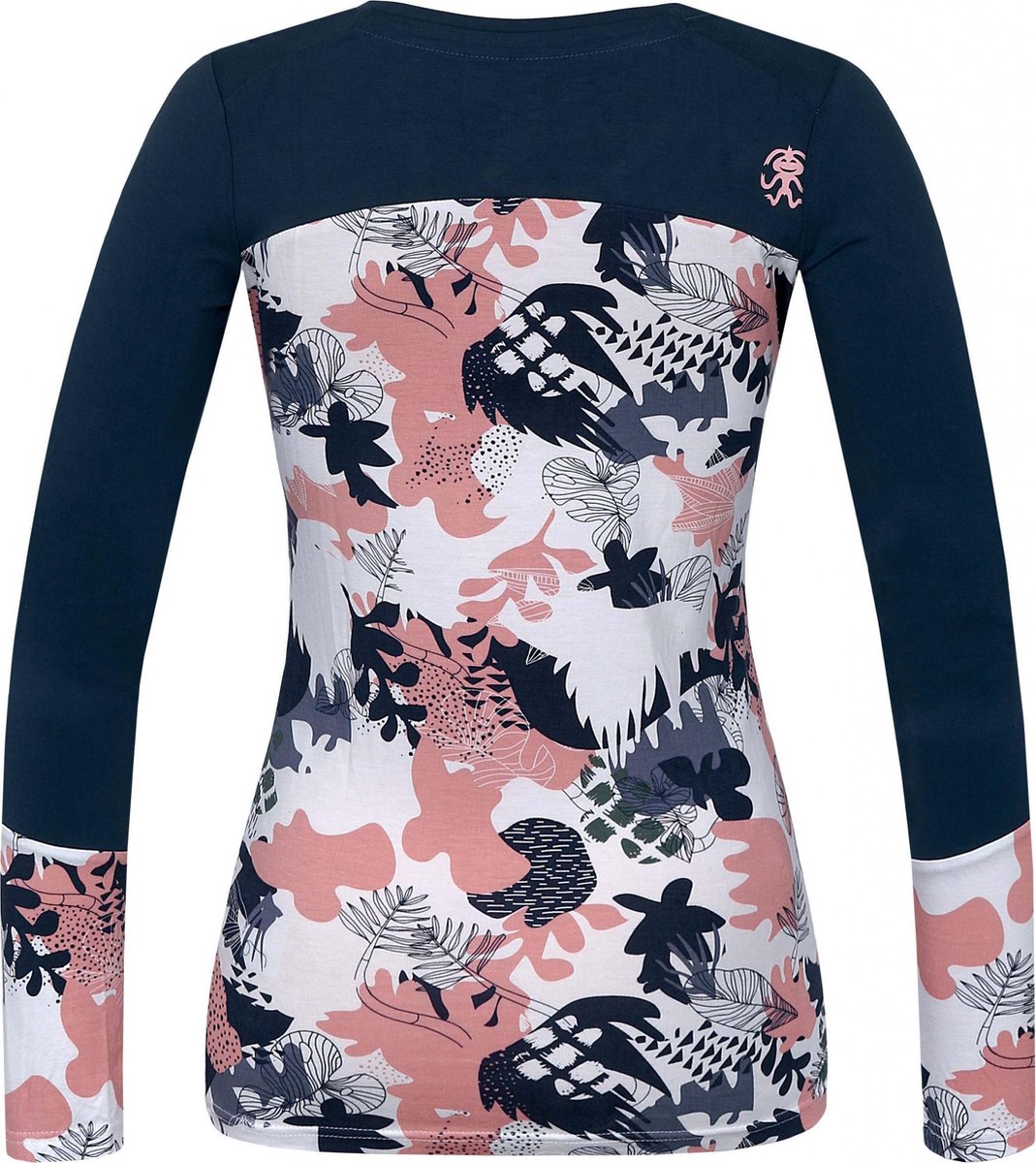 Rafiki T-shirt Sephira Dames Viscose Wit/roze/blauw Maat 34