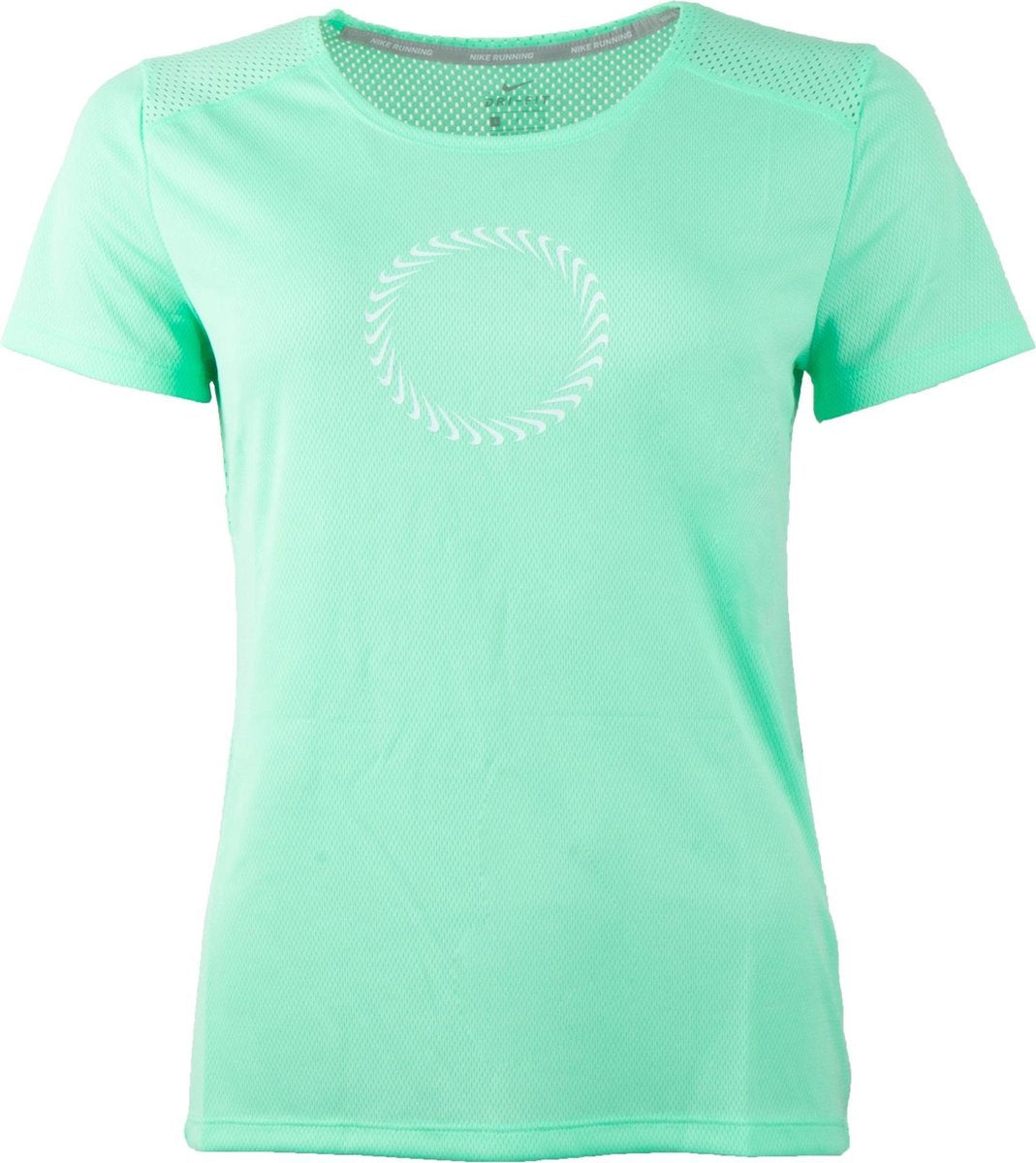 Nike Run Icon Clash  Sportshirt - Maat M  - Vrouwen - Groen