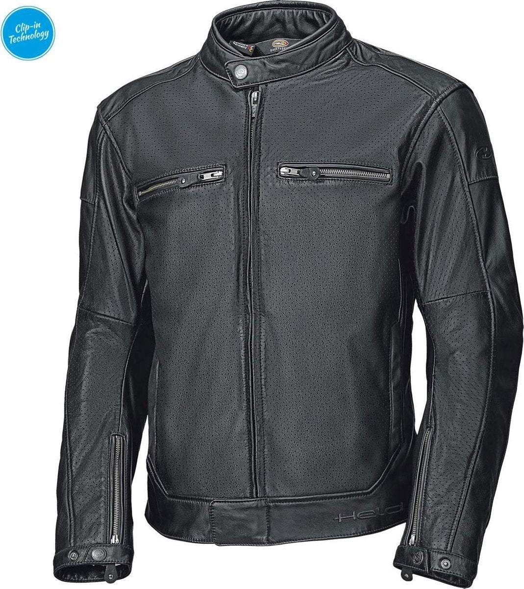 Held Summer Ride Urban Black Leather Motorcycle Jacket 50