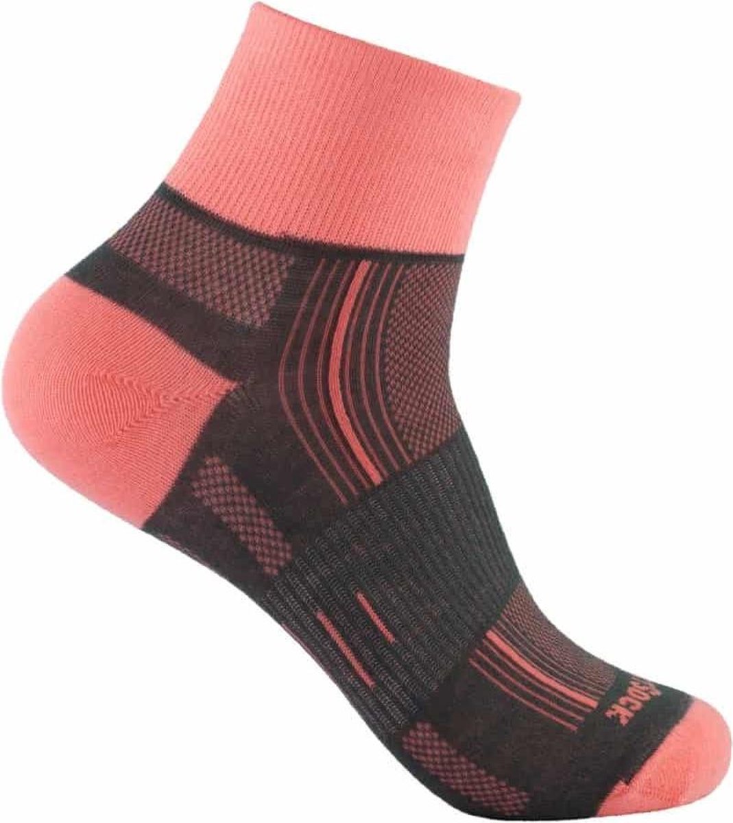 Wrightsock Stride Quarter - Blush - 34-37
