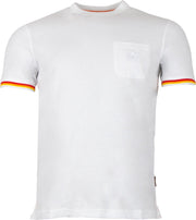 Sundek Finn T-shirt - Mannen - wit/rood/oranje