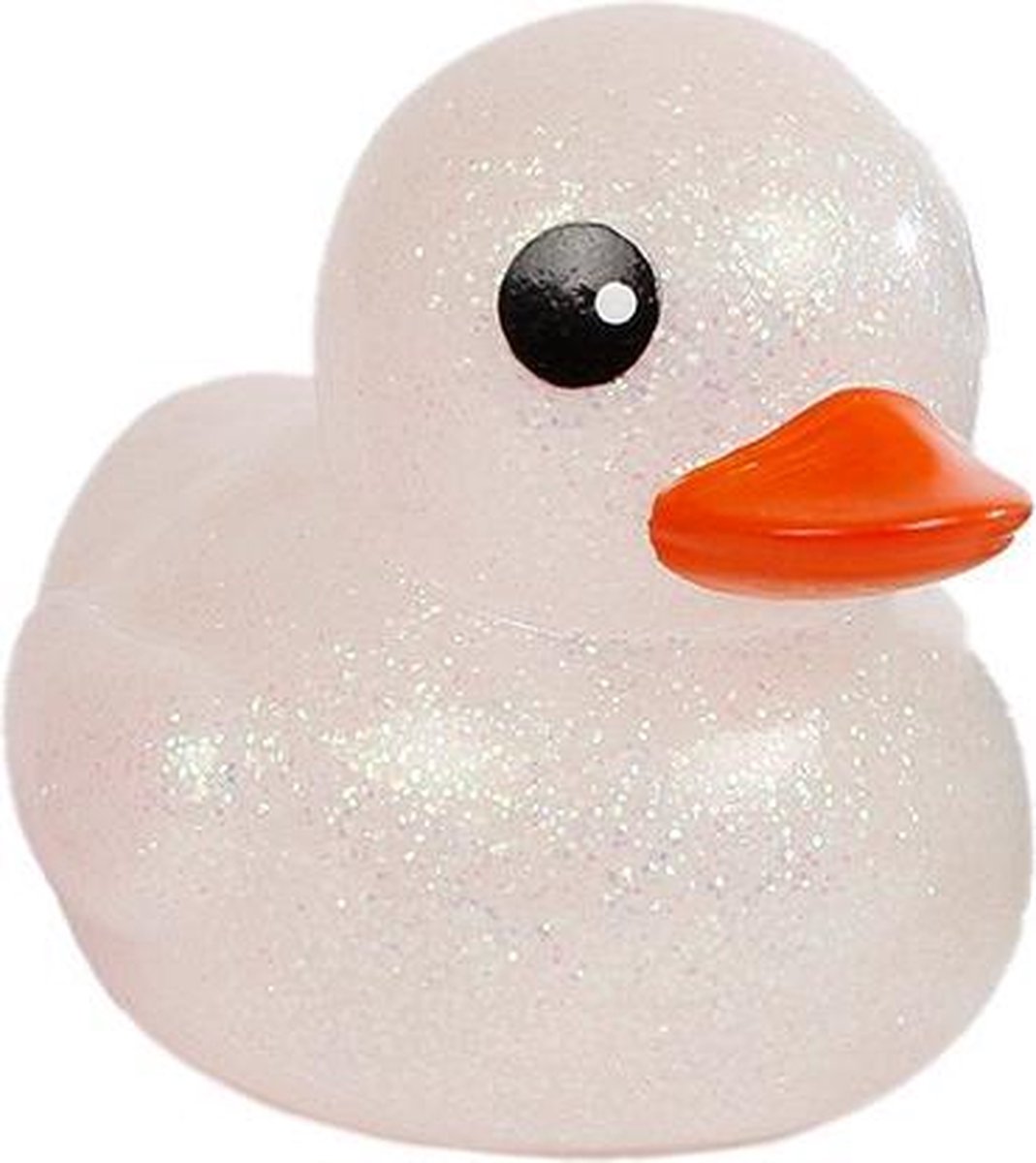 Van Manen Badeend Mega Glitter Meisjes 20 Cm Rubber Wit
