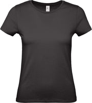 Set van 5x stuks zwart basic t-shirts met ronde hals voor dames - katoen - 145 grams - zwarte shirts / kleding