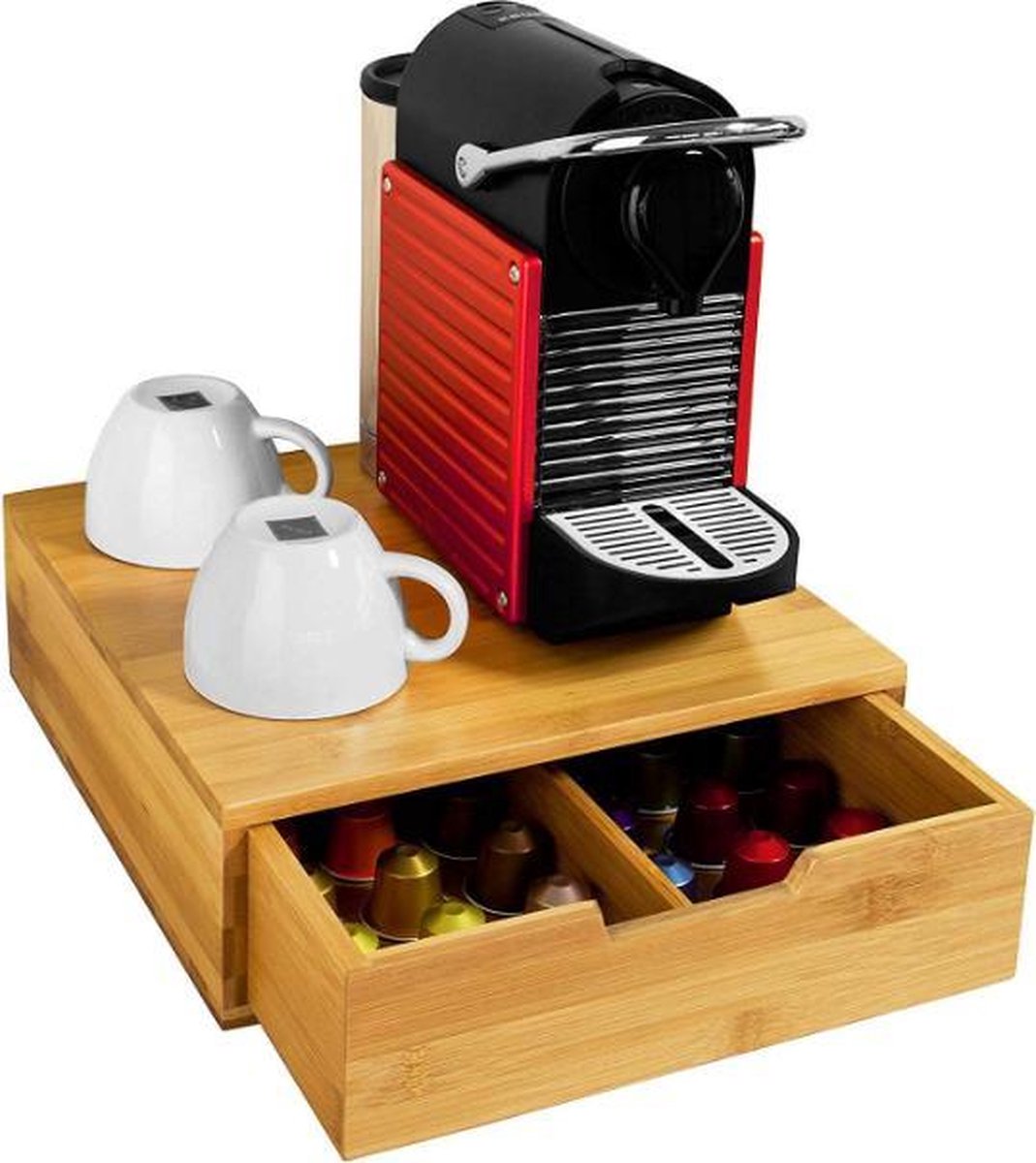 Simpletrade Capsulehouder - Opbergbox - Lade - Antislip - Multifunctioneel - 30x9.5x31cm
