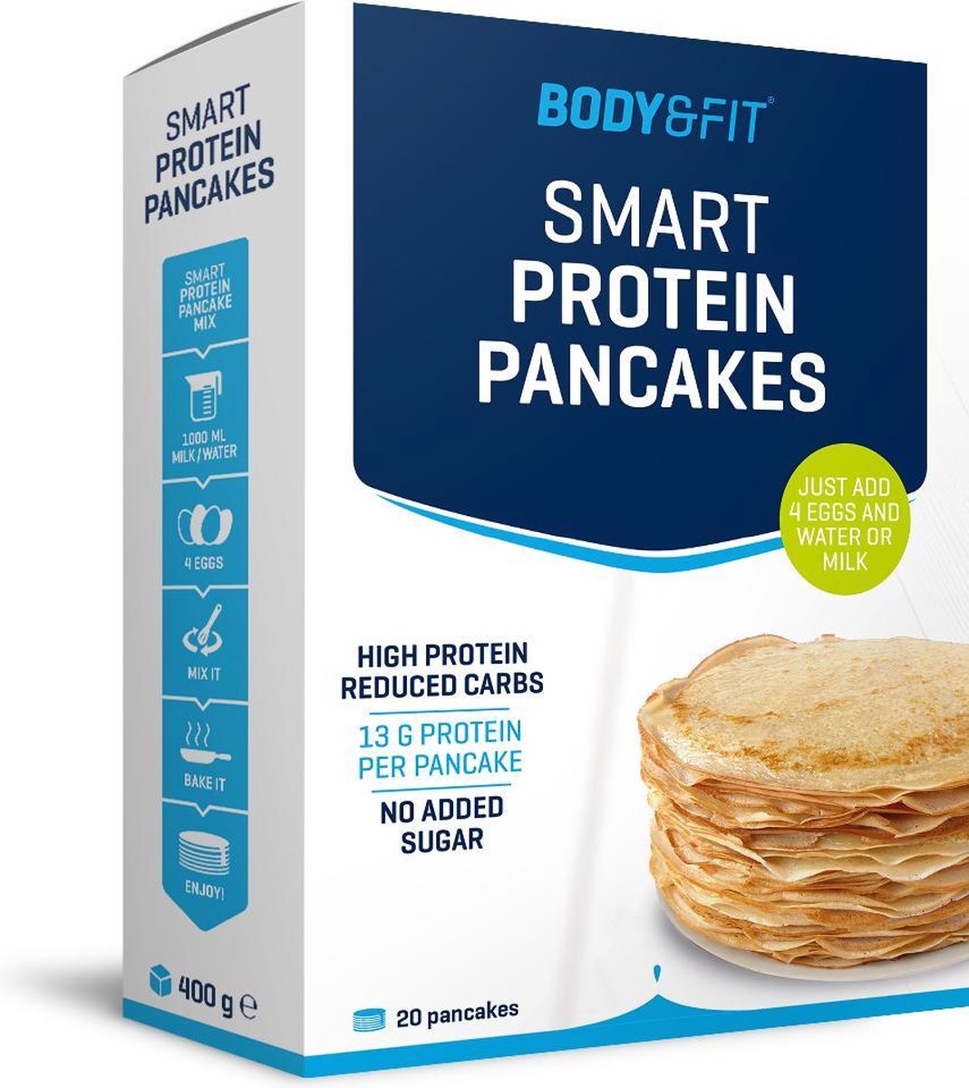 Body & Fit Smart Protein Pannenkoekenmix - Eiwitpannenkoeken - 400 gram - Original
