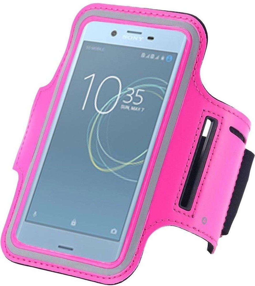 Roze Sportarmband Hardloopband voor de Sony Xperia XZ Premium