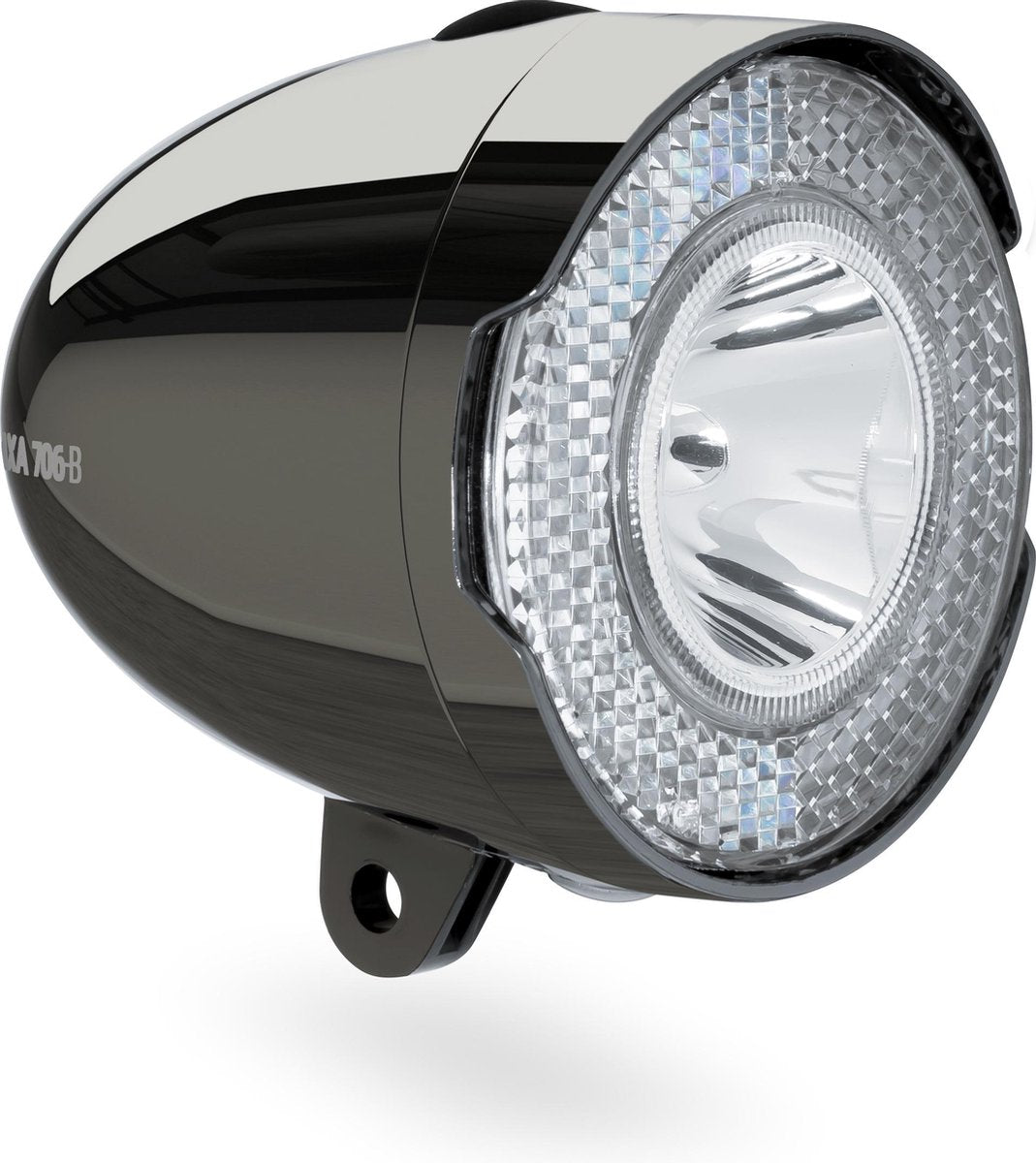 AXA LED Koplamp 706 Fietsverlichting - Batterij - 15 Lux - Chrome