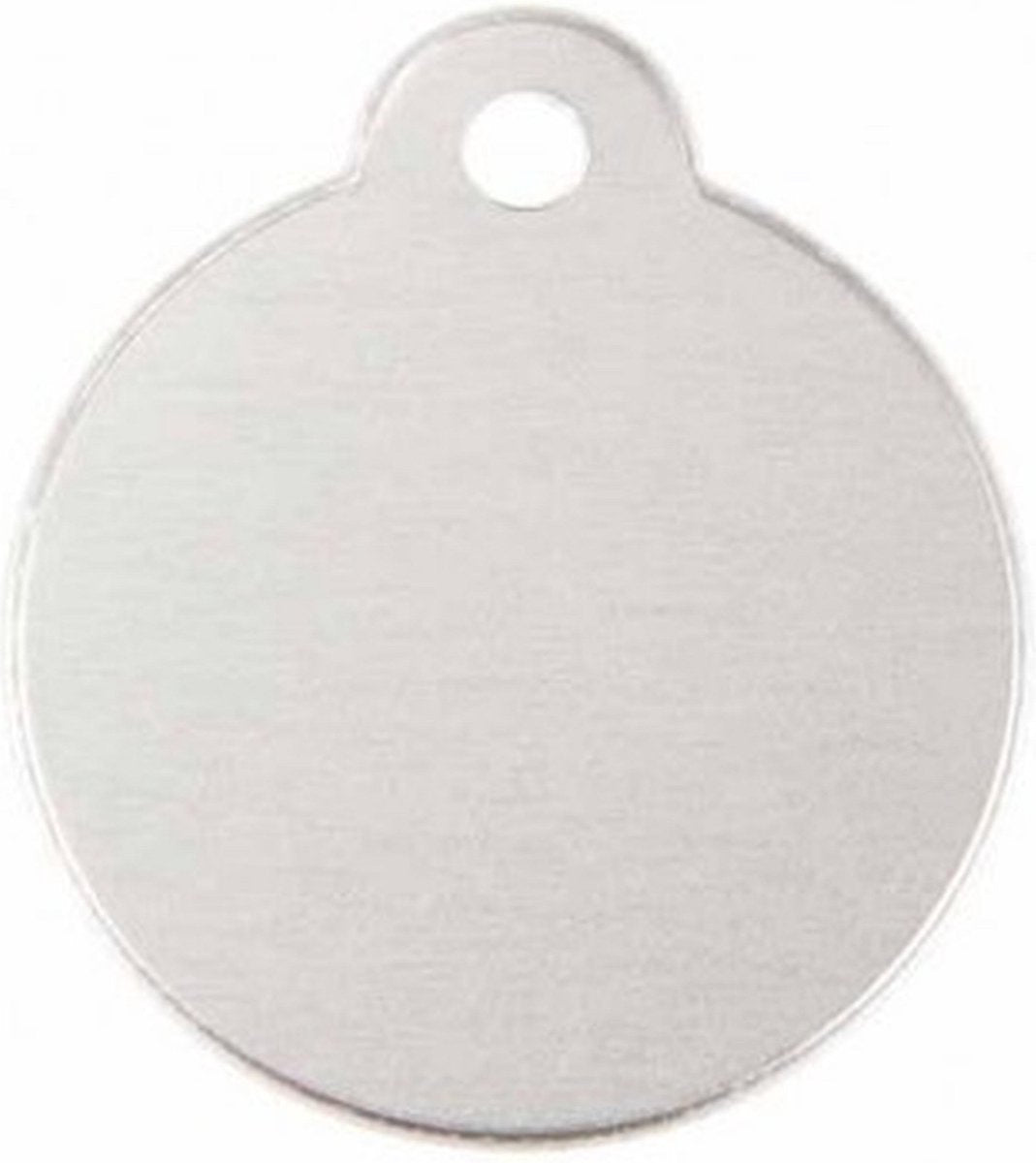 Hondenpenning Rond met lus zilver | 1 zijde graveren | Ø 27 mm