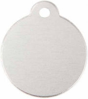 Hondenpenning Rond met lus zilver | 1 zijde graveren | Ø 27 mm