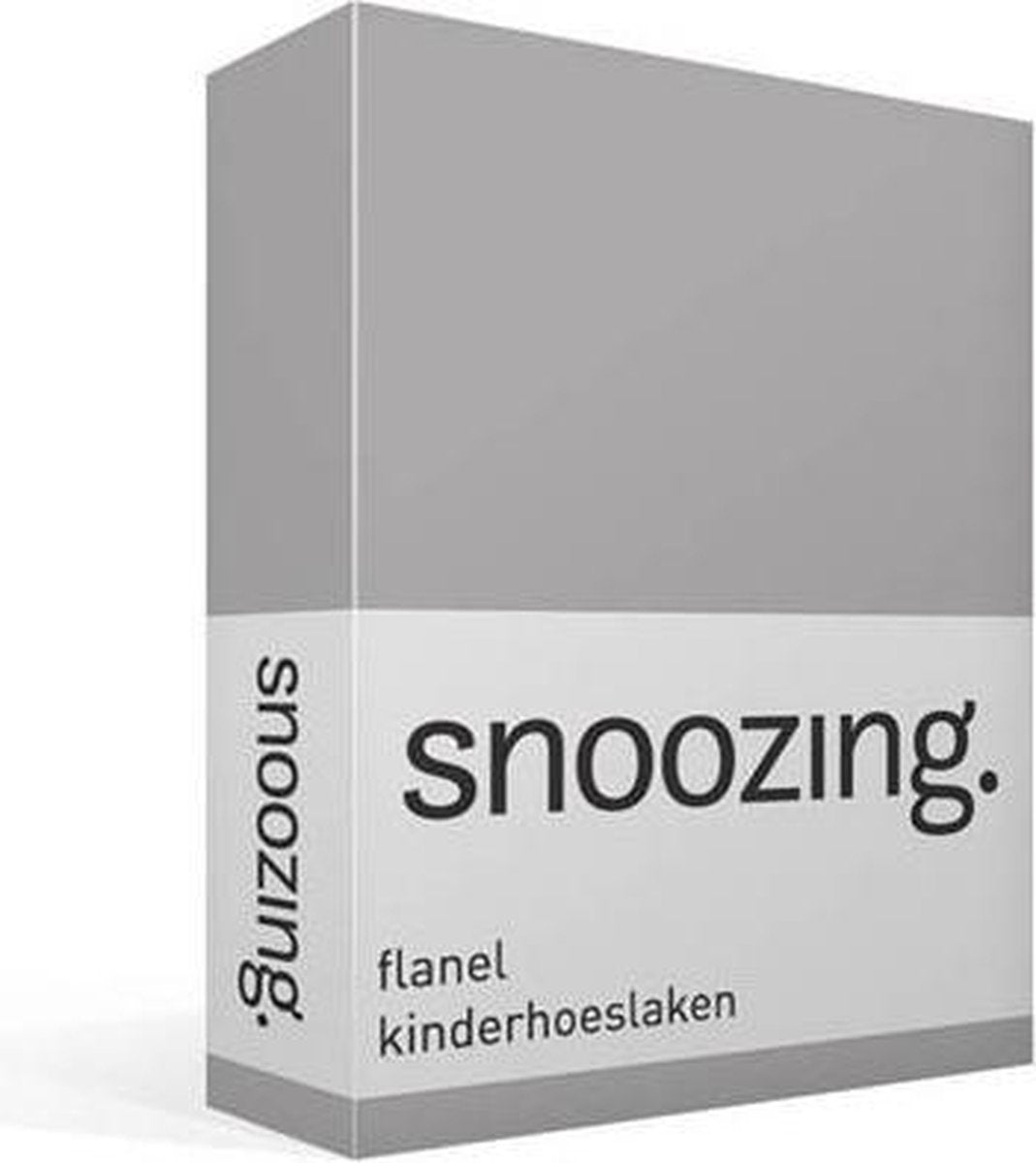 Snoozing - Flanel - Kinderhoeslaken - Junior - 70x140/150 cm - Grijs
