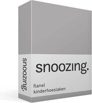 Snoozing - Flanel - Kinderhoeslaken - Junior - 70x140/150 cm - Grijs