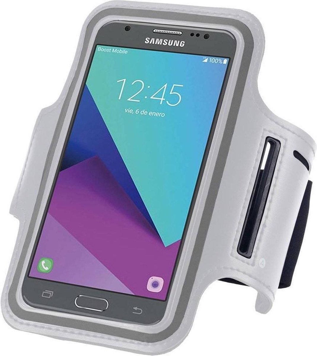Hardloopband Sportarmband Wit Hoesje Samsung Galaxy J7 2016