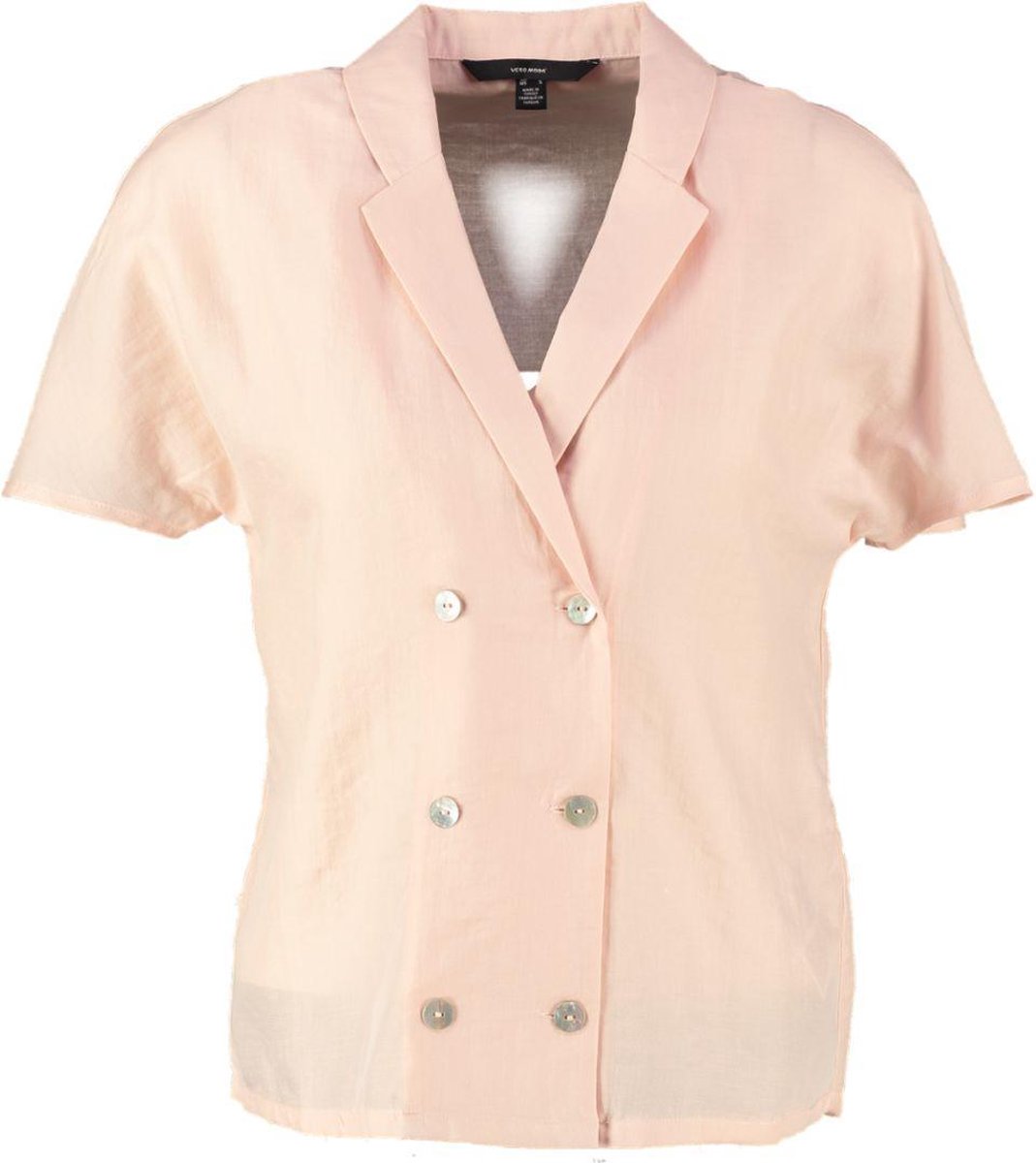 Vero moda kortere soepele roze blouse - Maat S
