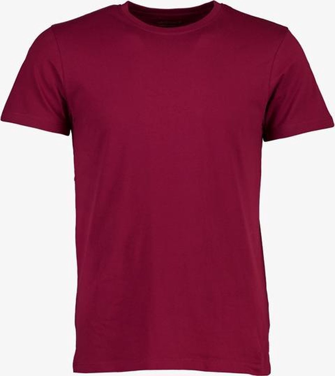 Unsigned heren T-shirt organic katoen - Rood - Maat XL