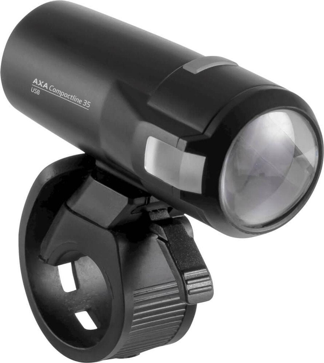 AXA Compact Line 35 Fiets Koplamp - Accu - USB - 35 lux
