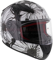 LS2 FF353 Rapid Poppies glans zwart wit