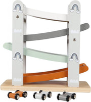 ✅ Tryco | Houten Speelgoed | Zigzag | Auto Glijbaan met 3 Speelgoed auto's | TR-303015