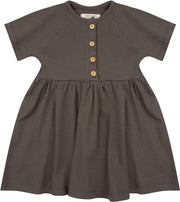 Little Indians Jurk Basic Meisjes Katoen Donkergroen Maat 122