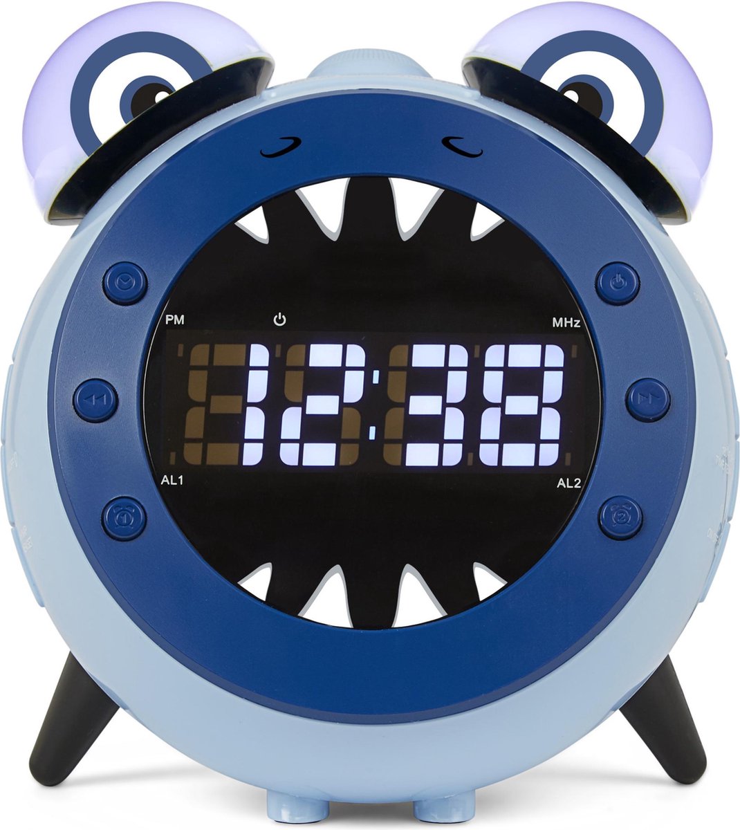 Nikkei NR280PSHARK kinderwekker met projectie - blauw