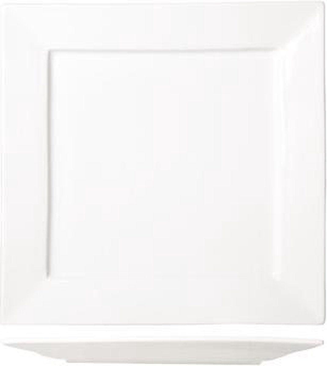 Napoli White - Dinerbord - 27x27cm - Rechthoekig