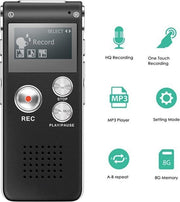 Voice Recorder Premium - Stereo Opname - Met MP3 Speler functie
