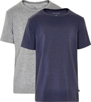 Minymo T-shirt Jongens Katoen Grijs/blauw 2-delig Maat 146