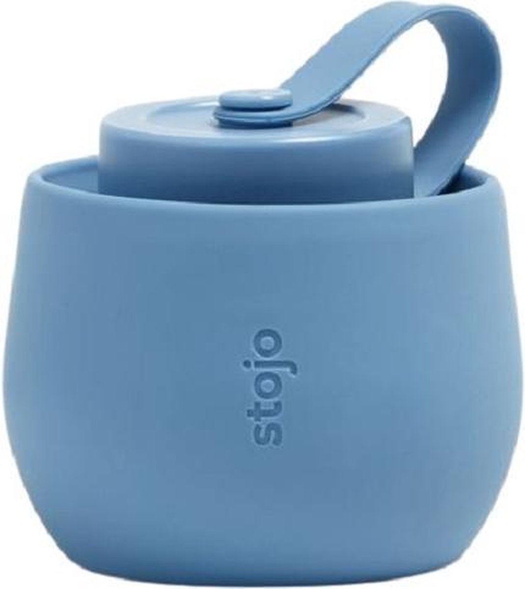 Stojo Drinkfles Steel 590 Ml Siliconen Blauw