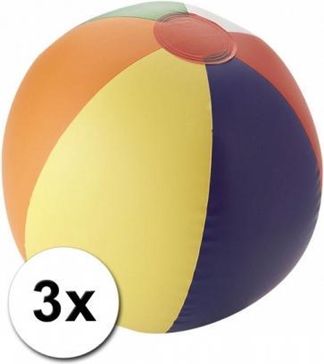 3 opblaasbare strandballen gekleurd